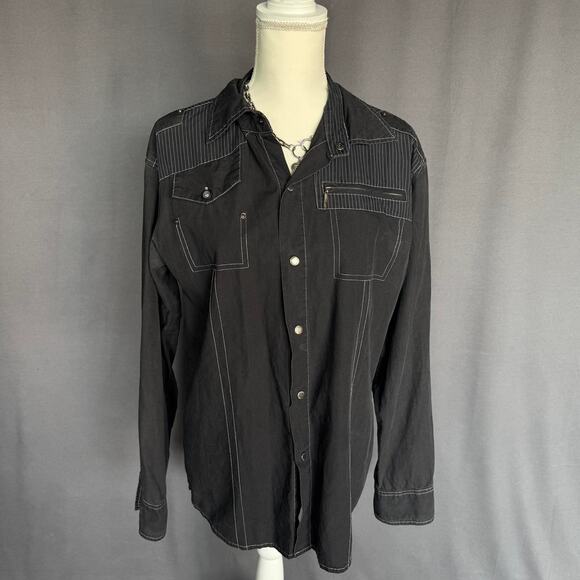 Grunge utility y2k button up - Picture 1 of 4